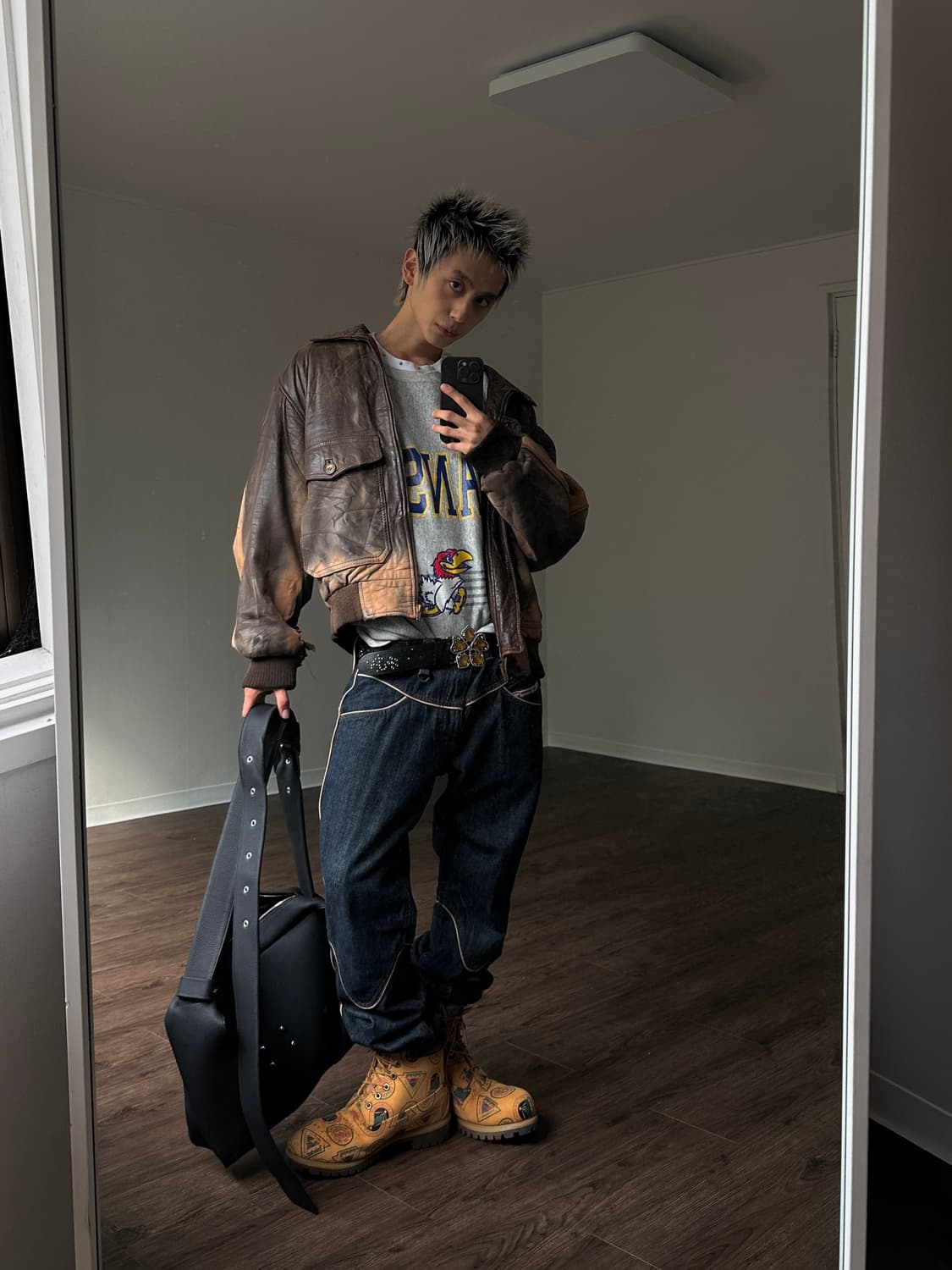 콘트라스트 커스텀 레더 G-1 자켓 상품이미지5