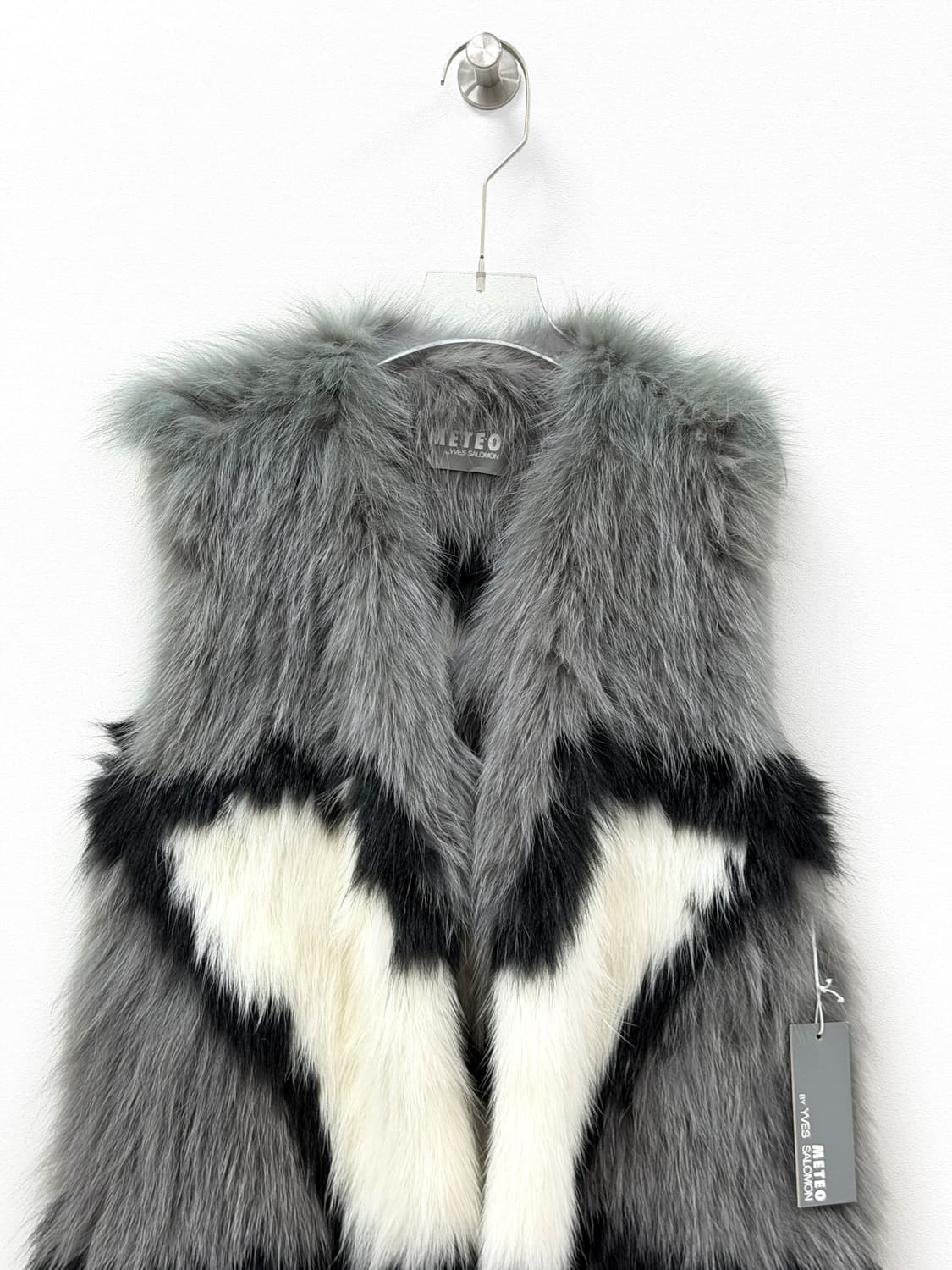 이브 살로몬 다이아몬드 인타르시아 폭스 퍼 트리코트 질레 상품이미지3