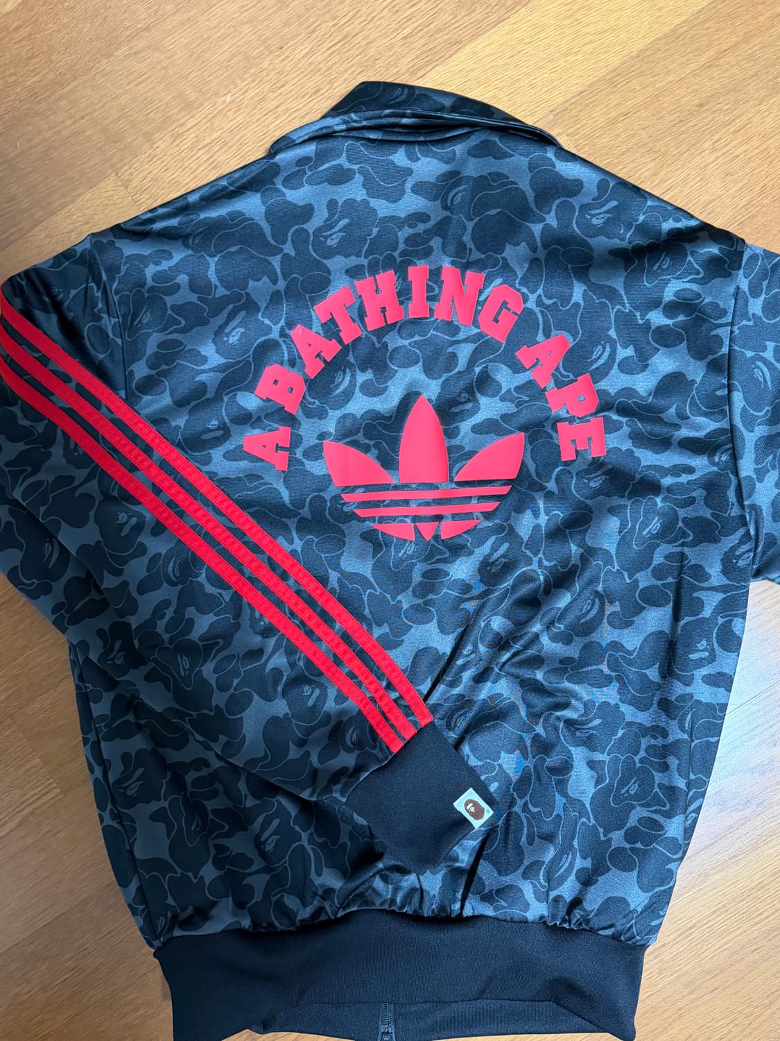 베이프 아디다스 올오버 프린트 탑 블랙 져지 트랙탑 상품이미지2