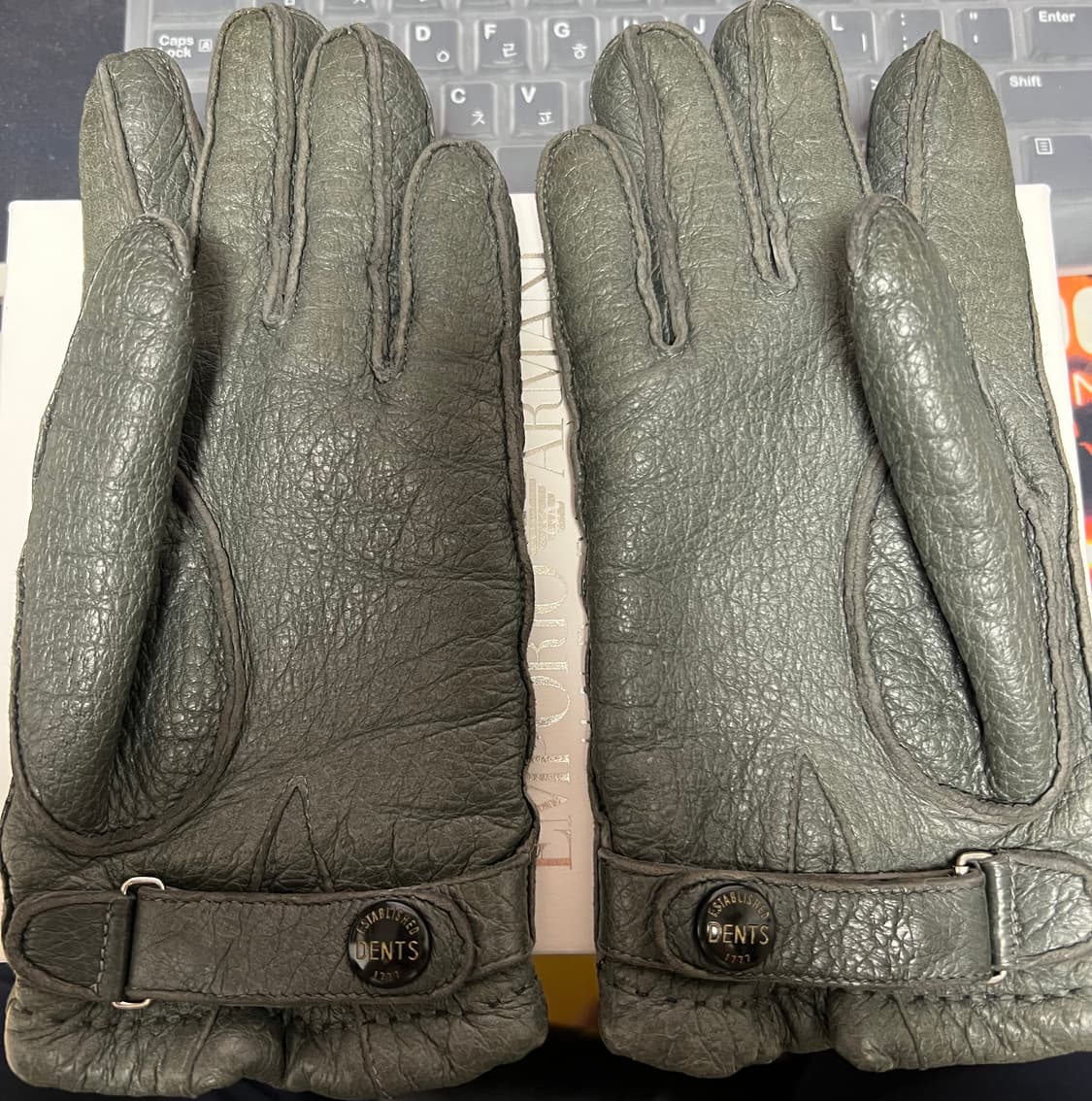 덴츠 햄튼 페커리 그레이 가죽 장갑 7반(2/1)사이즈 상품이미지2