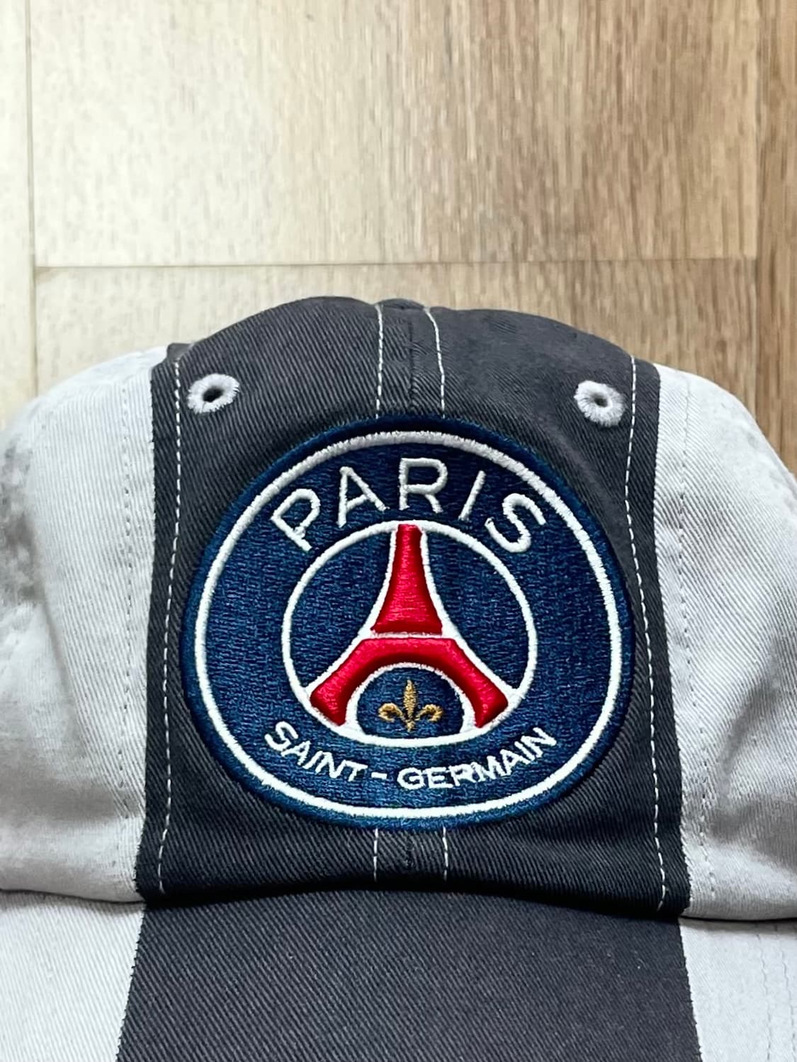 국내 유일 PSG 파리생제르망 빅 자수 로고 오피셜 투톤 볼캡 모자 상품이미지2