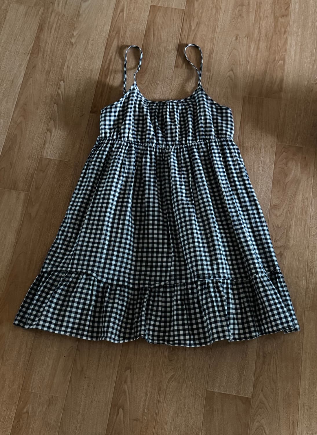 레이어드 체크 원피스 상품이미지2