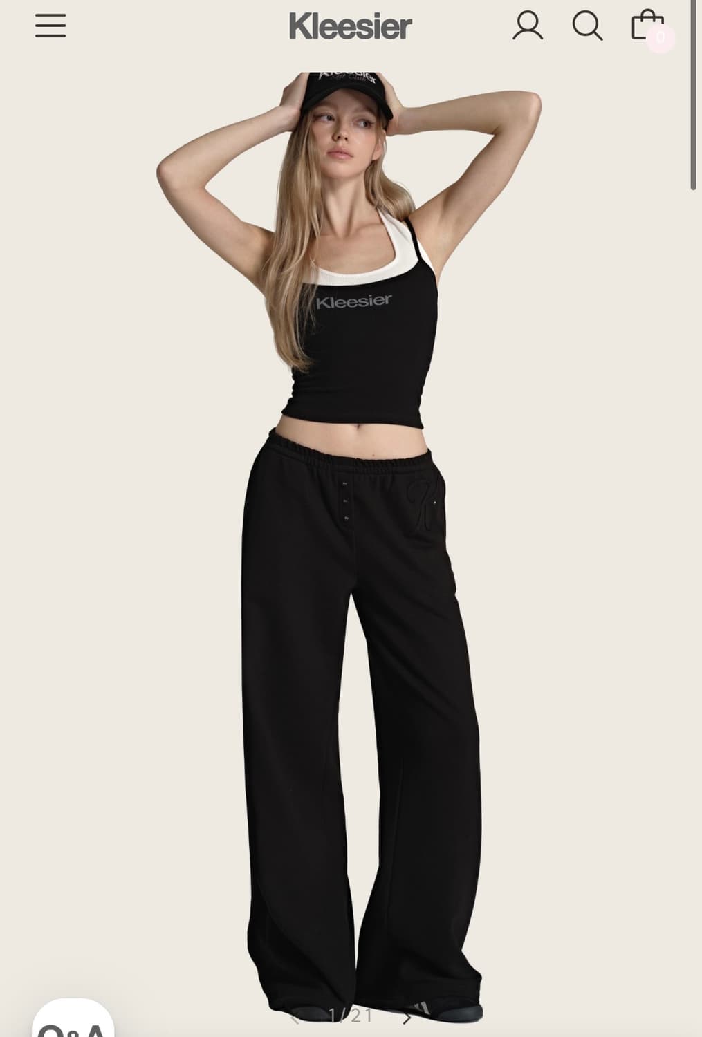 새상품, 택O) 클리시어 케이 에센셜 K essential jogger 상품이미지1