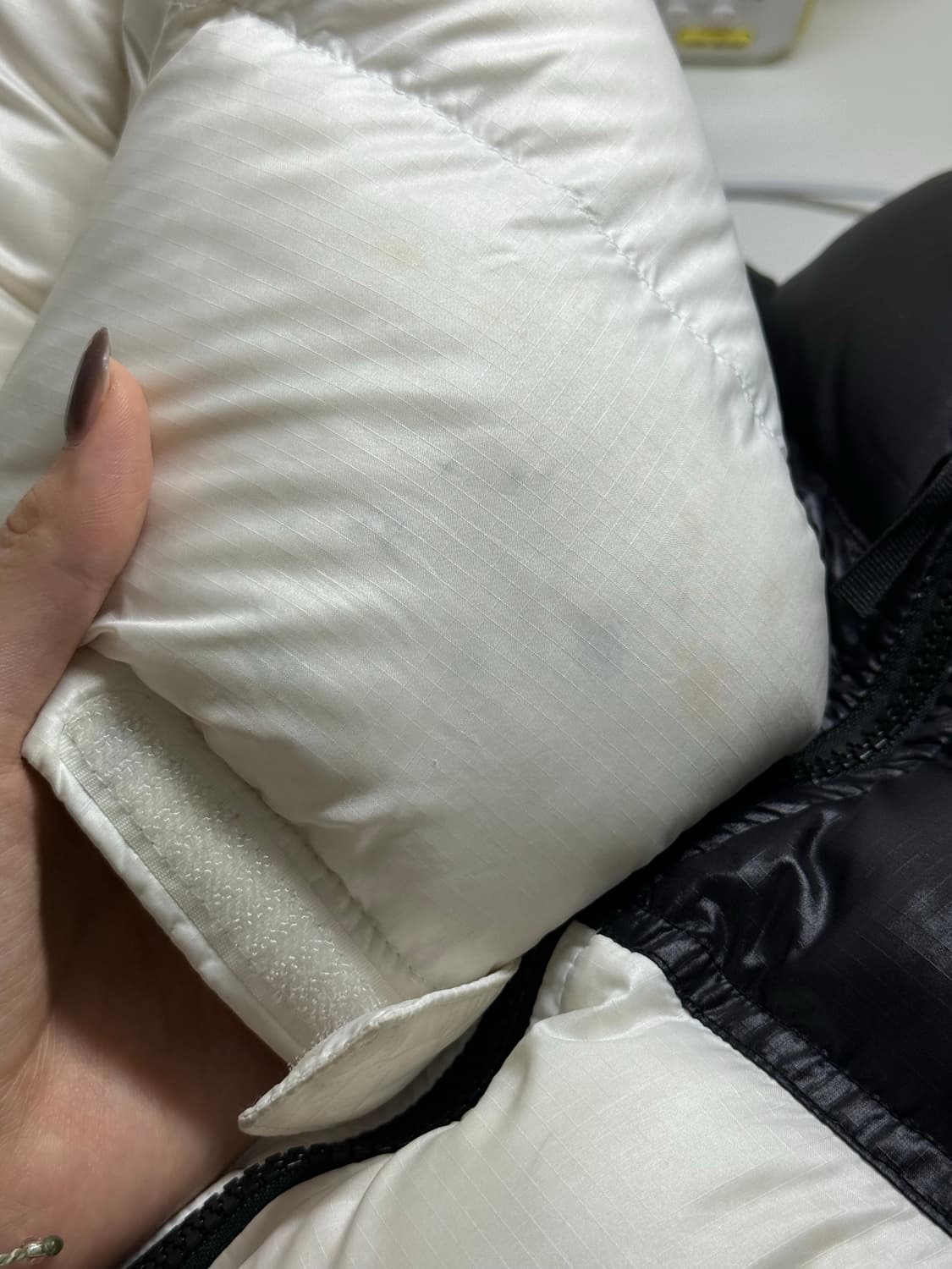 노스페이스 화이트라벨 눕시 숏 화이트 m90 상품이미지3