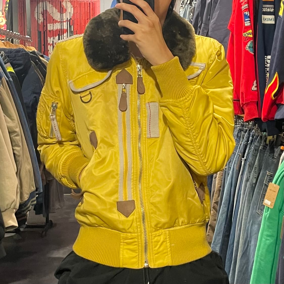 [IM] Vtg 빈티지 옐로우 ma-1자켓 상품이미지2