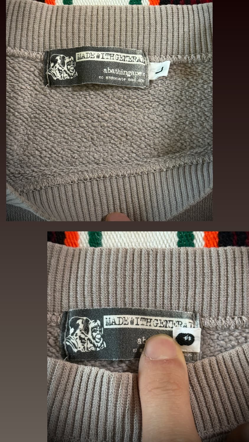 00s OG A BATHING APE 베이프 그라데이션 스웻셔츠 상품이미지9