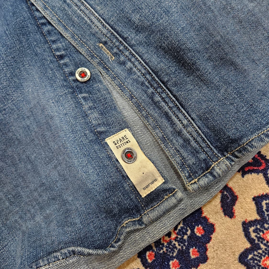 시리즈(Series) 21FW 심플링 워시드 루즈핏 데님 자켓 L  상품이미지4