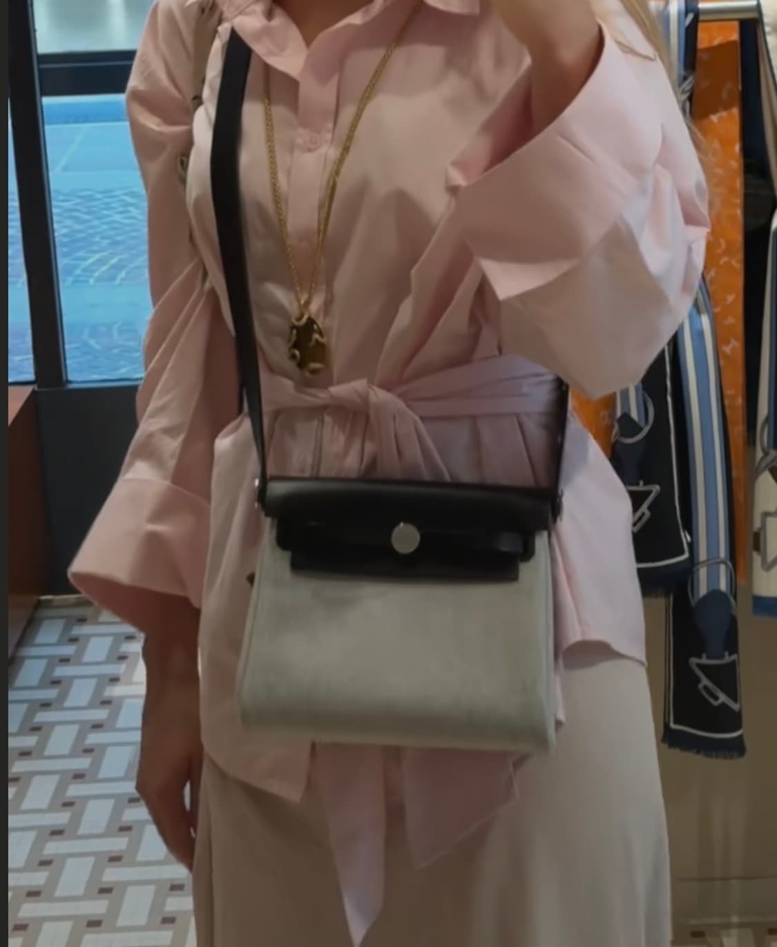 새제품) 에르메스 미니에르 에크루/느와(블랙)K각인 상품이미지6