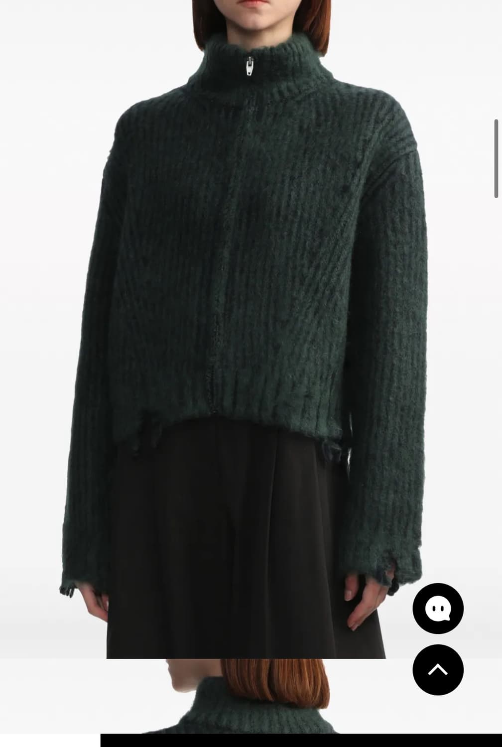 Juun j 데미지 니트집업 상품이미지8