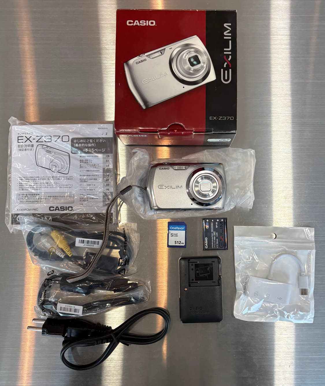 풀박/날짜표시)카시오 엑슬림 ex-z370 실버 빈티지디카 상품이미지2