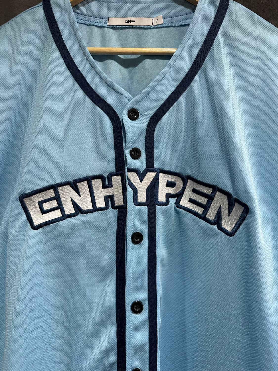 엔하이픈 ENHYPEN 베이스볼 저지 유니폼 FREE 하늘색 공식 굿즈 상품이미지2