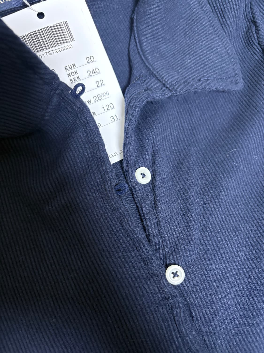 브랜디멜빌 네이비 골지 반팔 상품이미지3