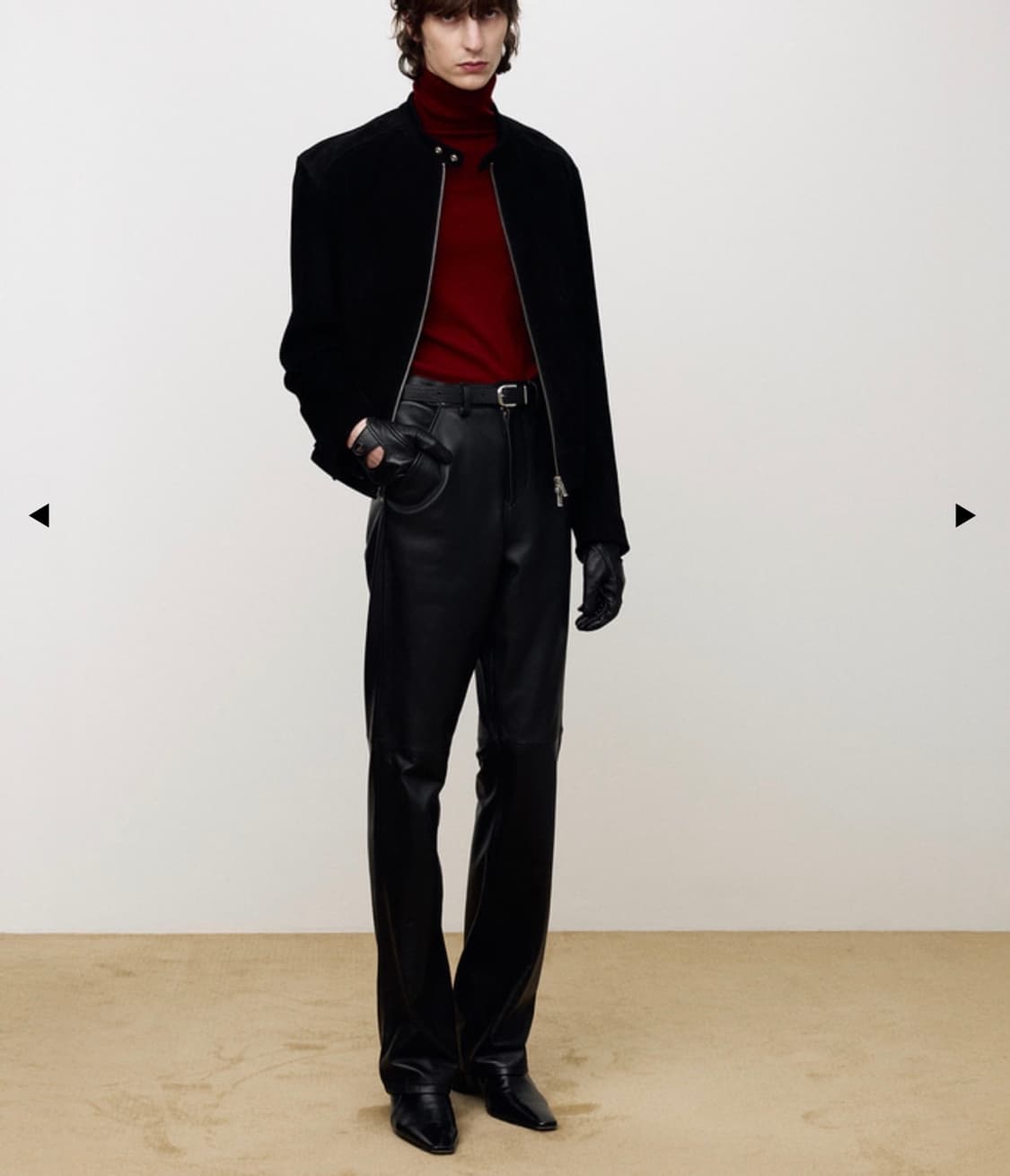 토니웩 스웨이드 레이서 자켓 블랙 M 상품이미지8