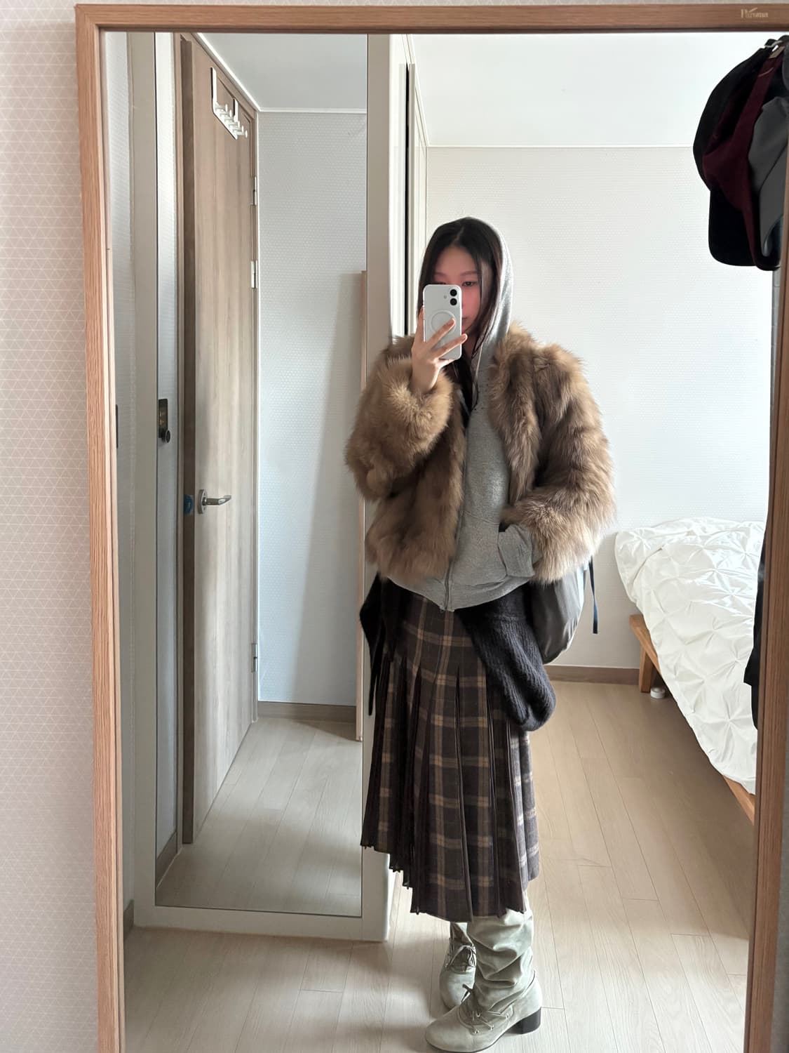 Msbeast 폭스 퍼 자켓 브라운 M 상품이미지1