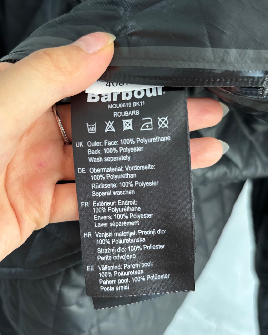 Adidas x Barbour 아디다스 x 바버 블랙 루바브 퀼팅 자켓 상품이미지7