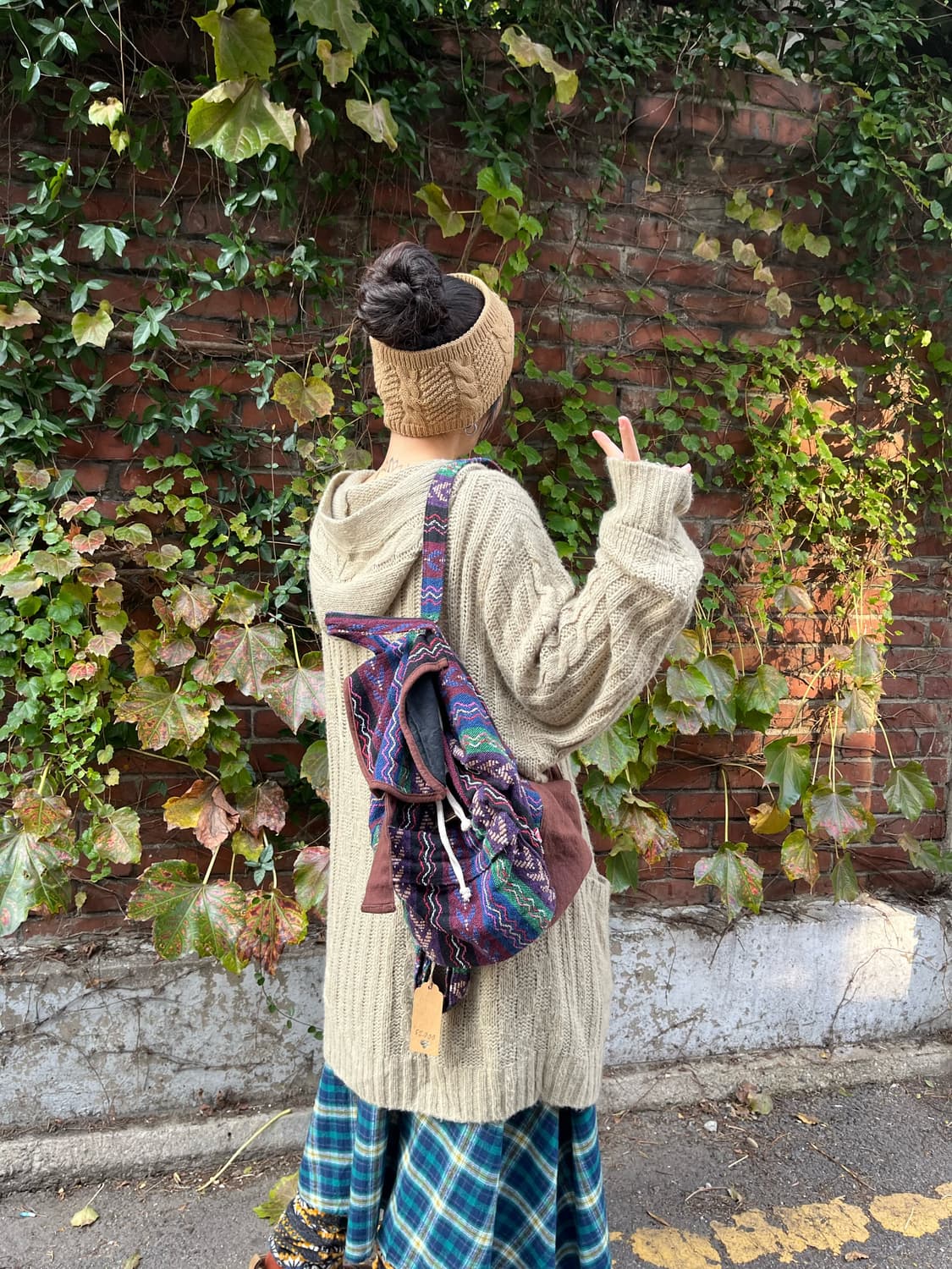 히피 자수 포인트 백팩 상품이미지4