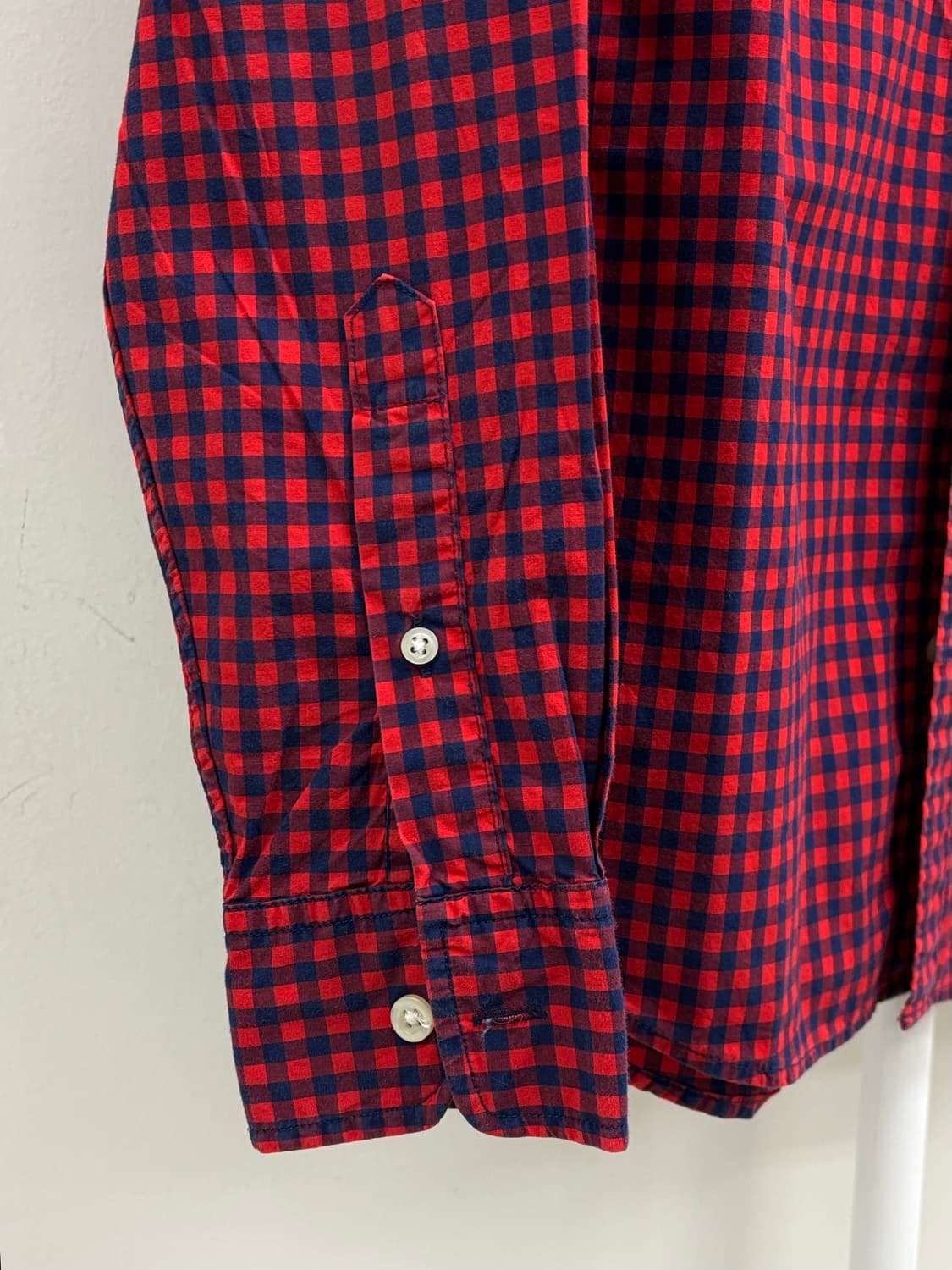 빈티지 레드 체크 셔츠 상품이미지7