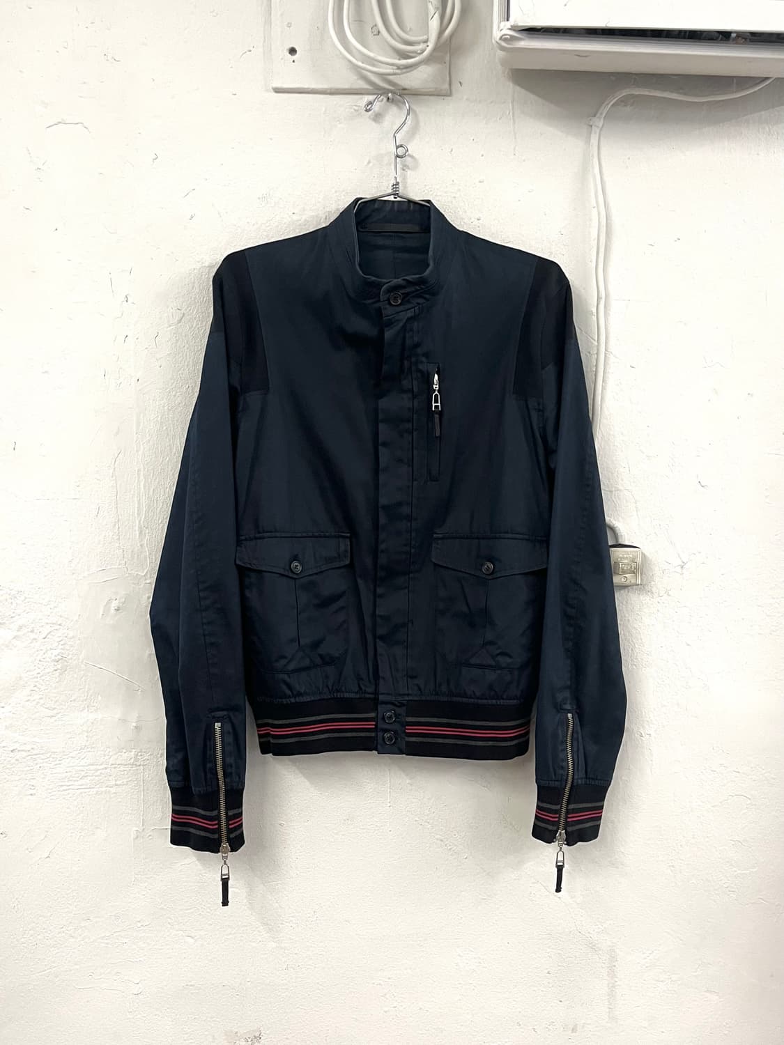 크리스 반 아쉐 2007 멀티 지퍼 코튼 블루종 자켓 상품이미지1