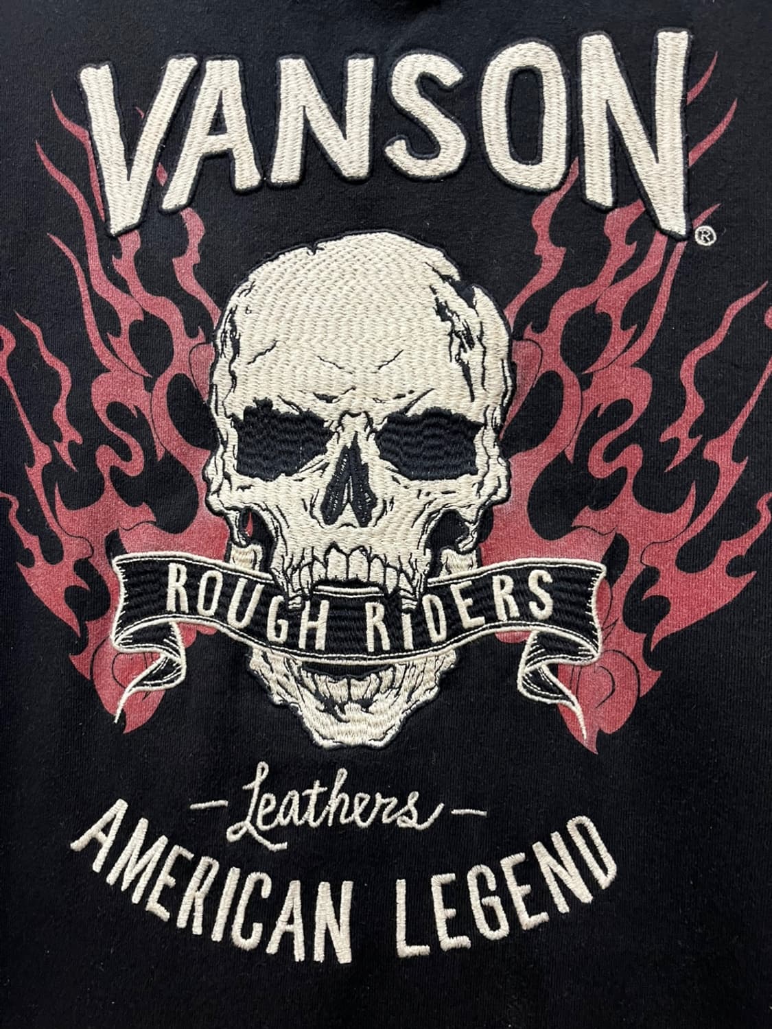 VANSON 밴슨 스컬 자수 반팔 티셔츠  상품이미지5