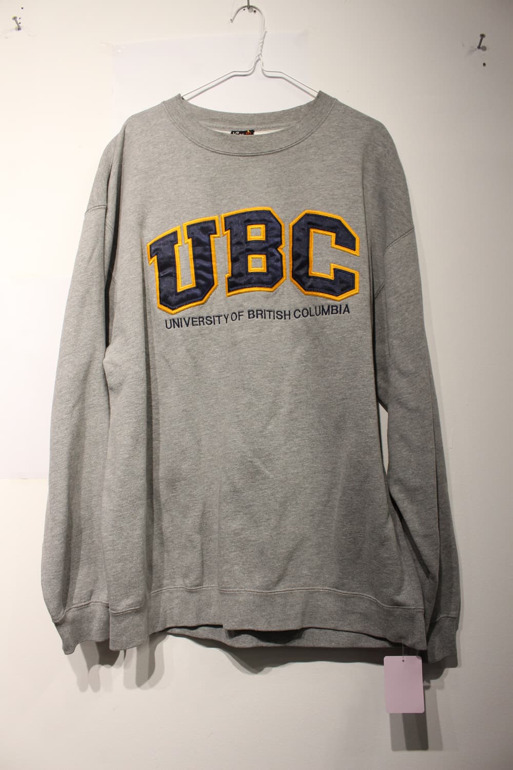 258. UBC 유니버시티 기모 맨투맨 (그레이) 상품이미지1