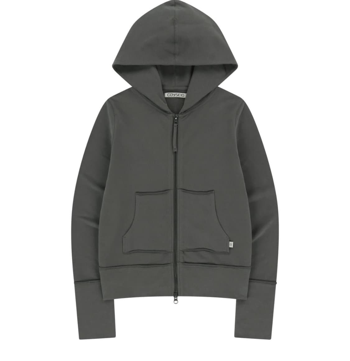 코이세이오 스티치 후드지업 차콜 상품이미지1