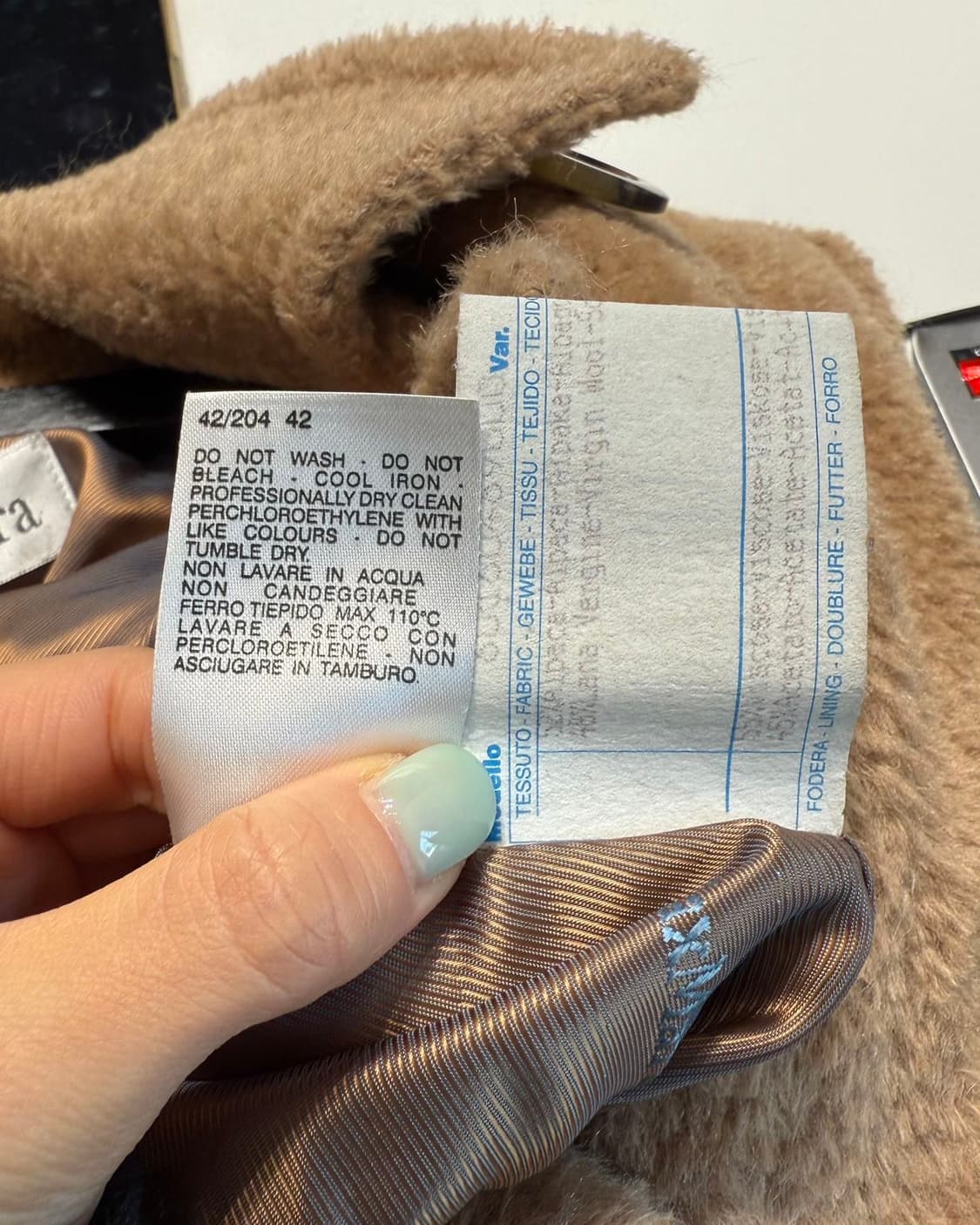 막스마라 브라운 테디 베어 더블 코트  상품이미지10