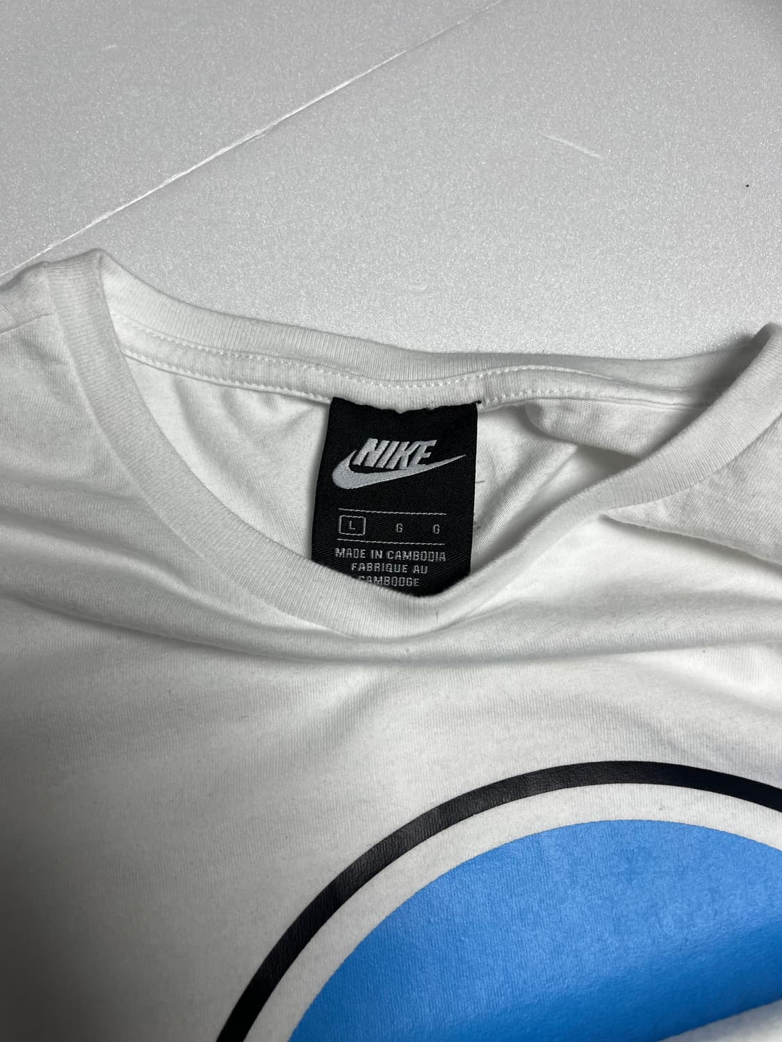 나이키 블루 서클 로고 반팔티 L 상품이미지3