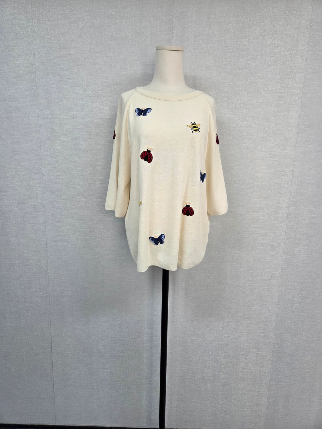 베네통   자수 반팔니트티 상품이미지1