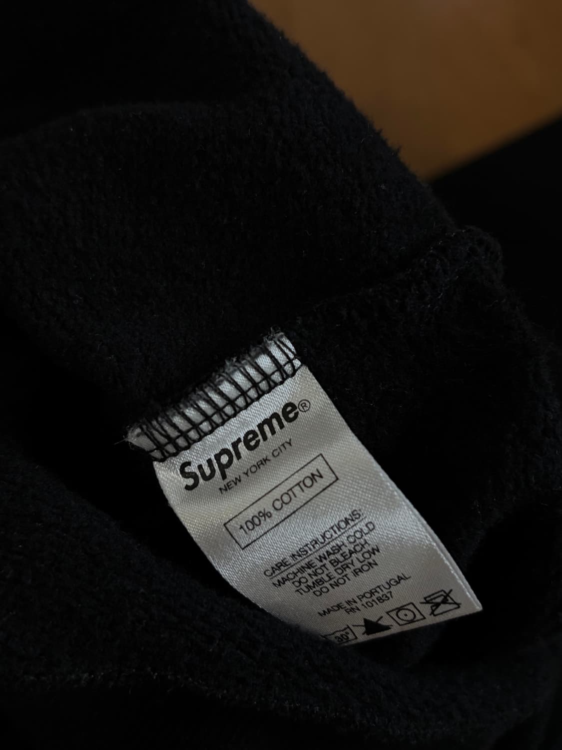 [L] 슈프림 꼼데가르송 스플릿 후드 블랙 상품이미지8