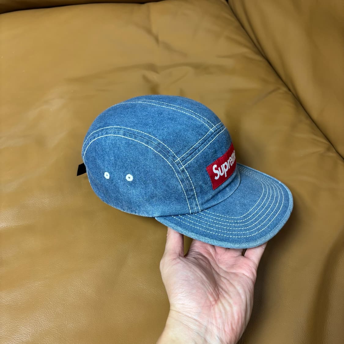 Supreme 슈프림 데님 캠프캡 모자 (Washed Denim) 상품이미지3