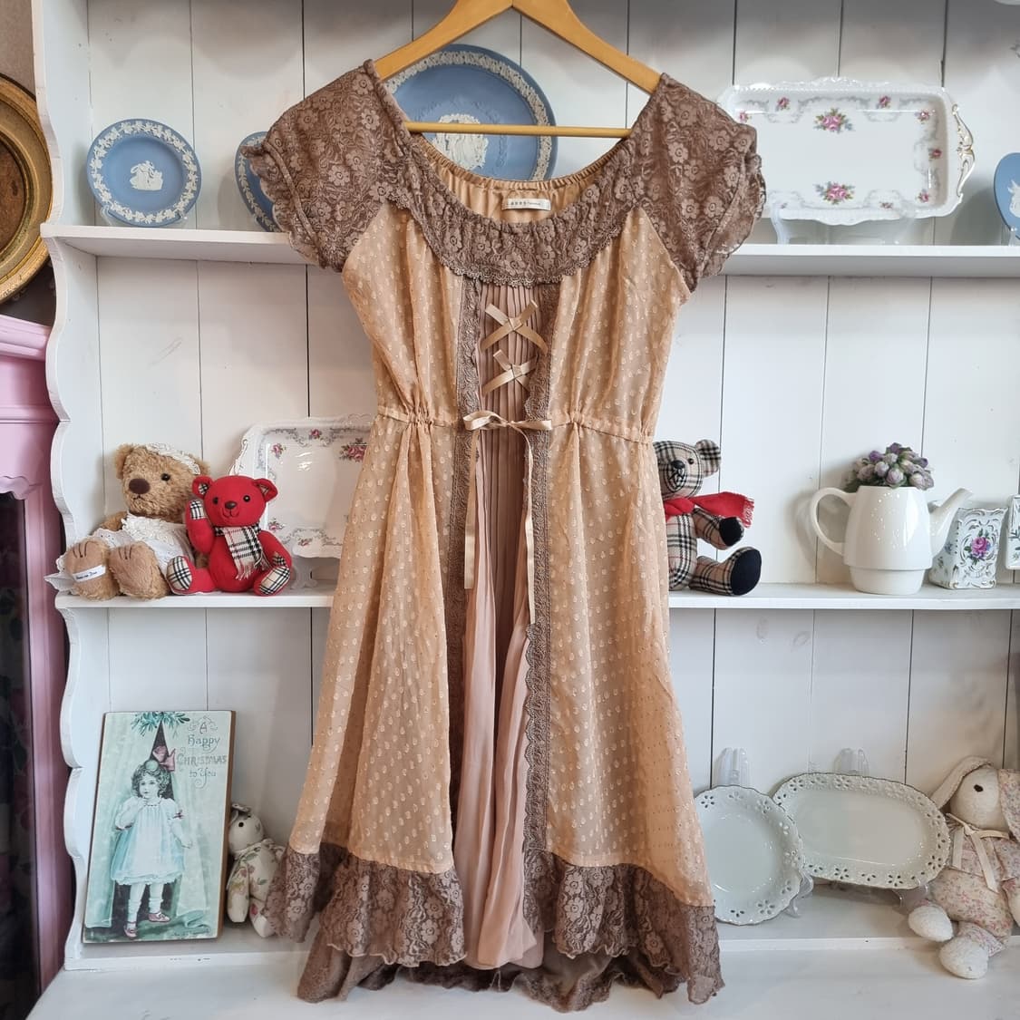 엑시즈팜(axes femme) 레이스 쉬폰 원피스 상품이미지1