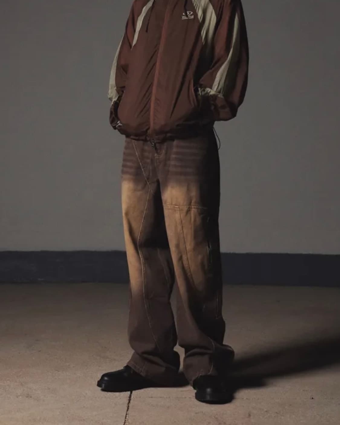 트래블 절개 워싱 데님 팬츠 샌드 브라운 상품이미지2