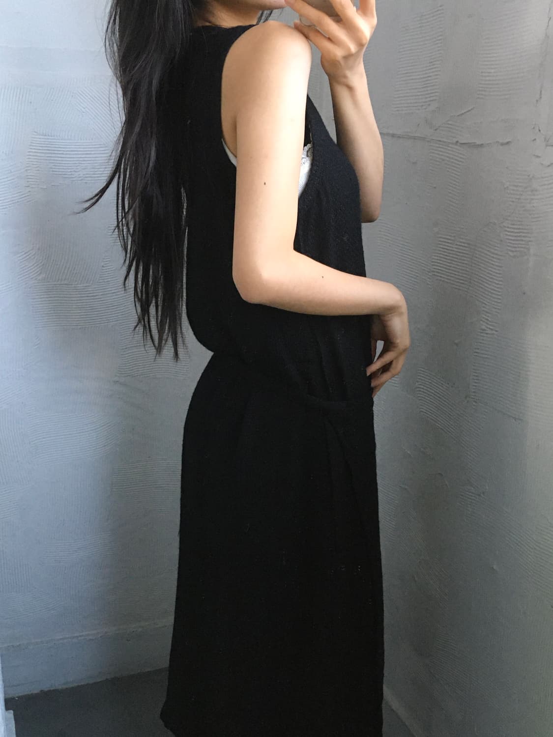 CDG 꼼데가르송 블랙 민소매 롱 원피스 상품이미지1