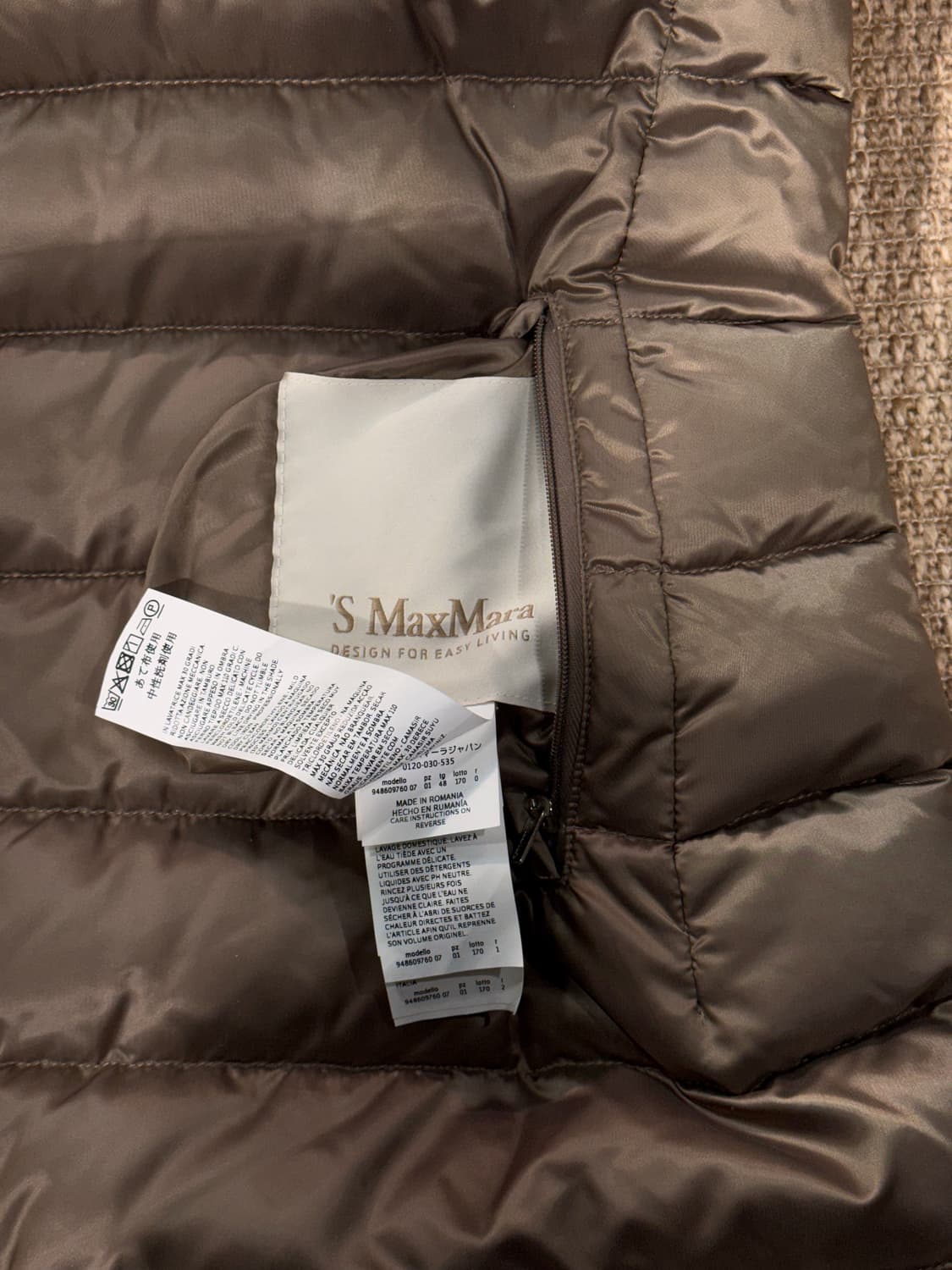 막스마라 리버시블 브라운 여성 패딩 상품이미지10