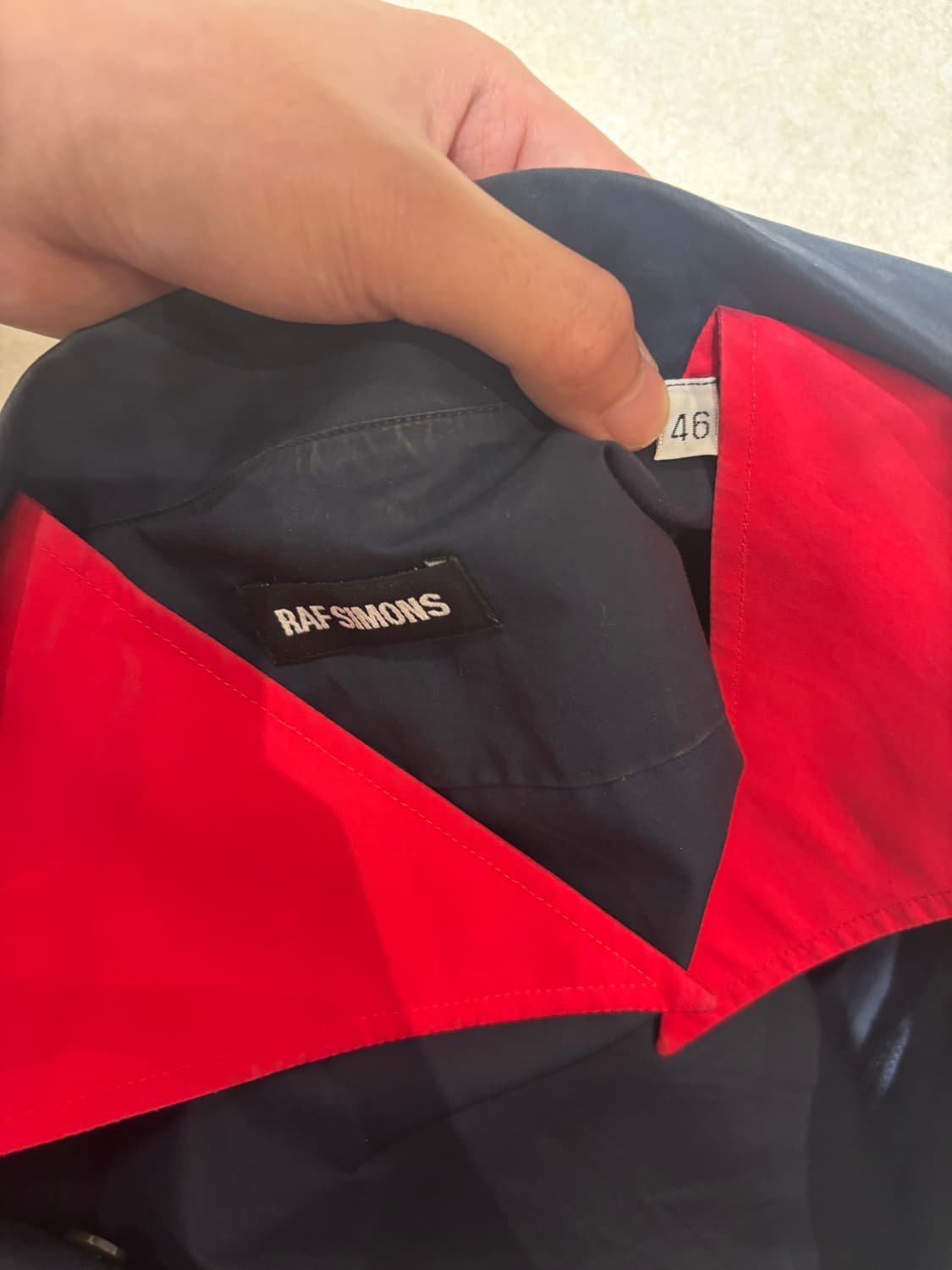 라프시몬스 12fw 카라 셔츠 상품이미지5