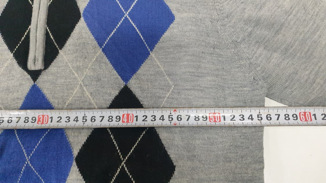 풋조이 아가일 울 반집업 방풍니트 L 상품이미지5