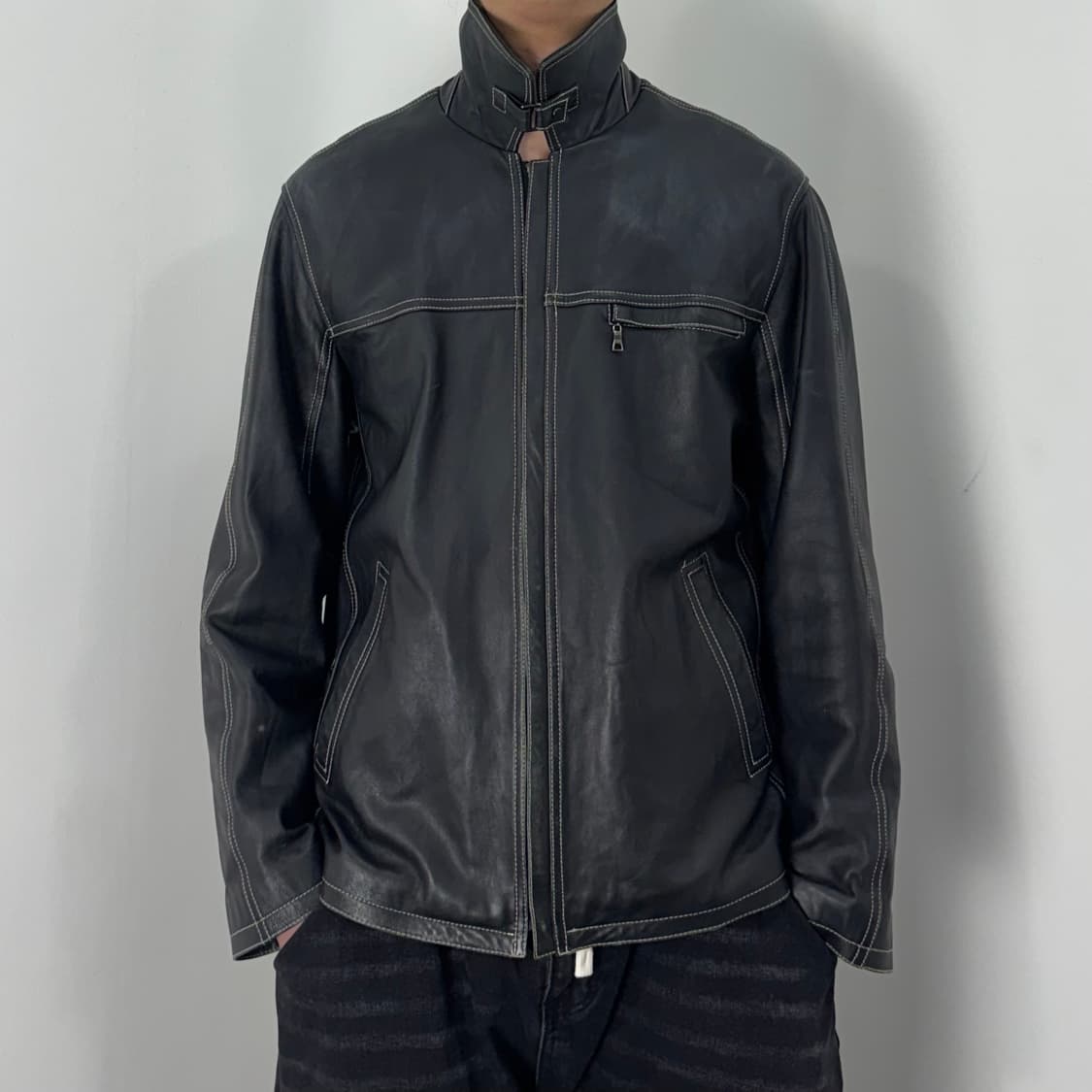 Vtg Sheep Skin Leather Jacket 상품이미지1