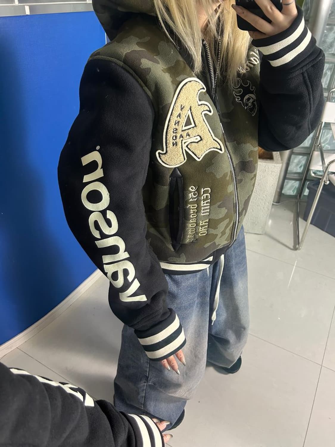 VARSITY JACKET 크롭 바시티 재킷 AAV-2601 상품이미지4