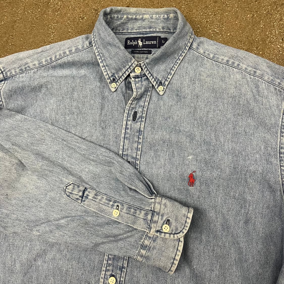 90s 폴로 데님 셔츠 (105-110) 상품이미지2