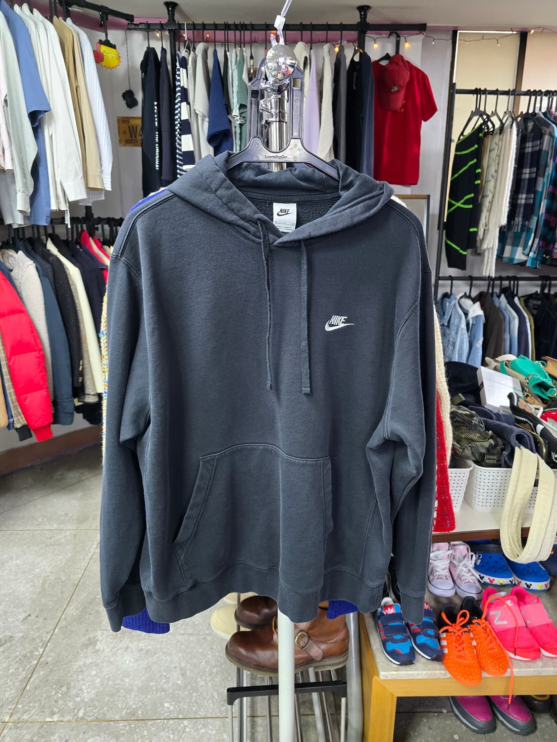 나이키 기모 블랙 후드티 (1292) 상품이미지1