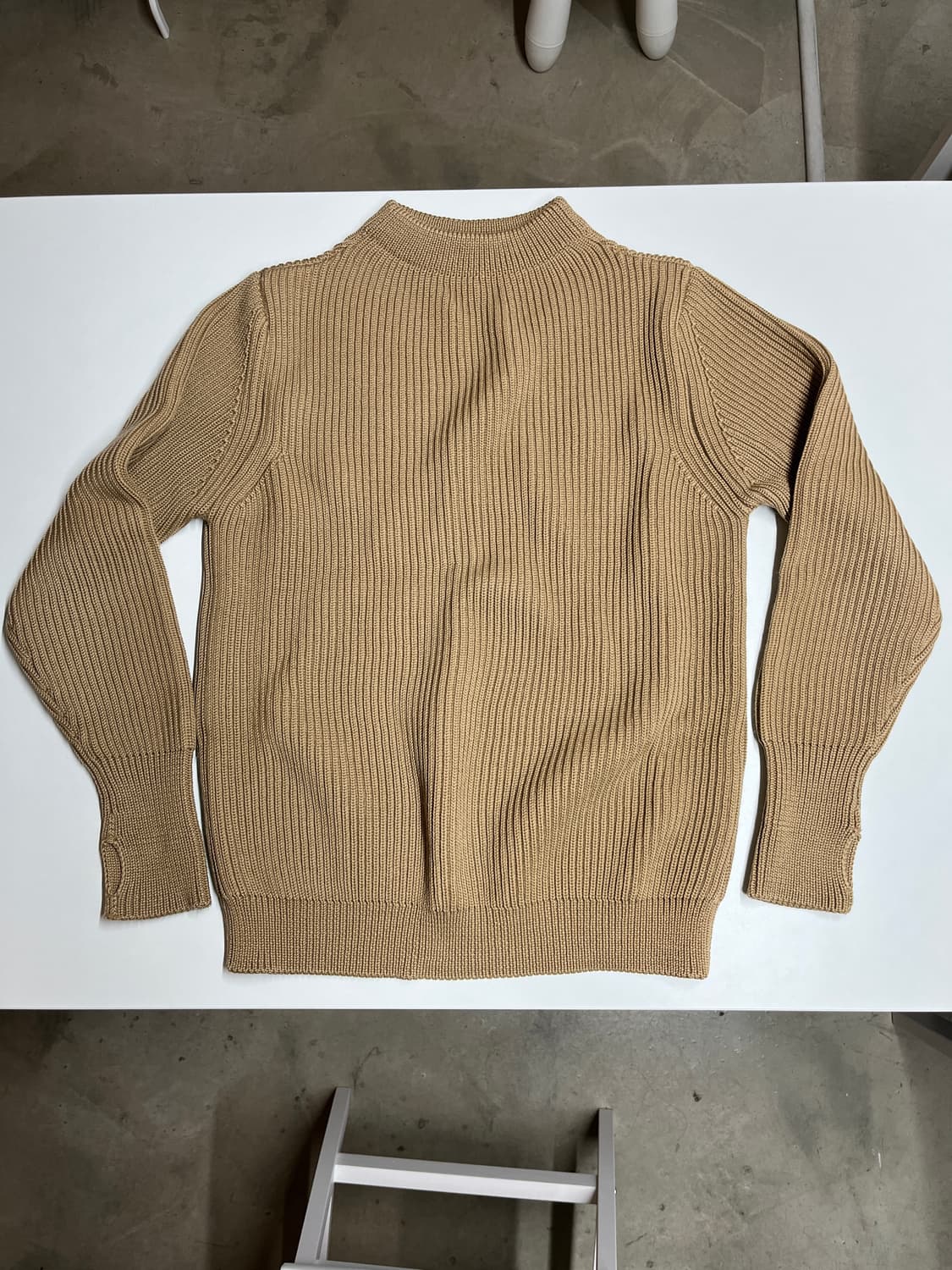 안데르센-안데르센 네이비 니트 크루넥 카멜 상품이미지1