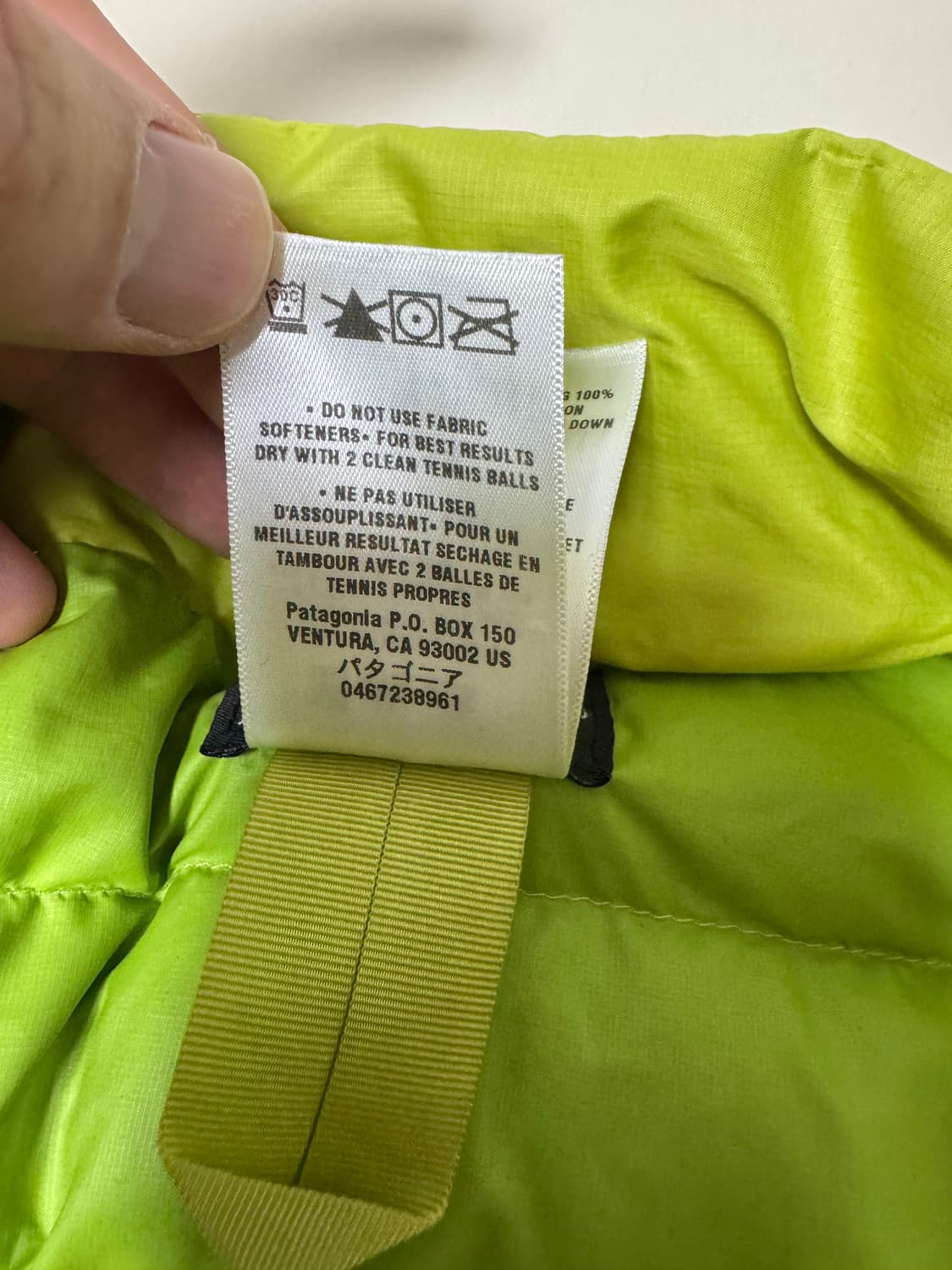 XL 파타고니아 다운스웨터 자켓 라임 상품이미지6