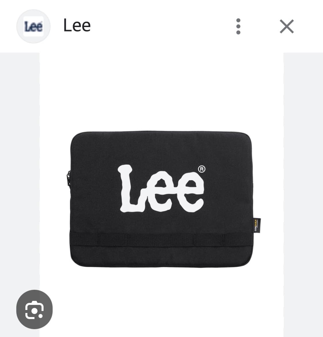 LEE 리 노트북 파우치 블랙 (코듀라 블랙) 상품이미지1