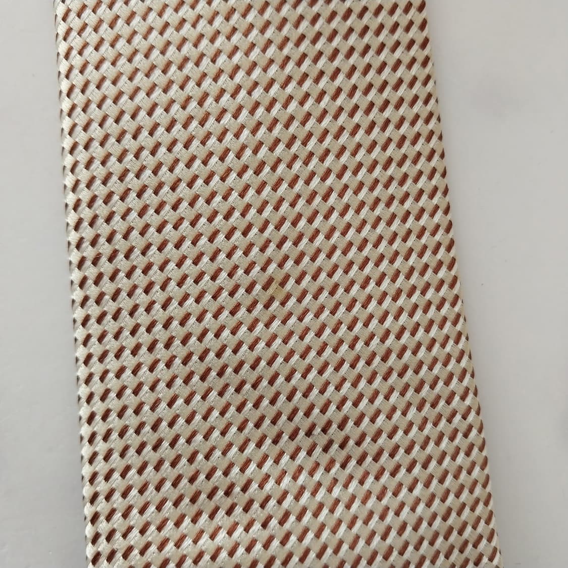 타임 실크 베이지 자카드 솔리드 넥타이 8.2cm A등급 K1731
 상품이미지8