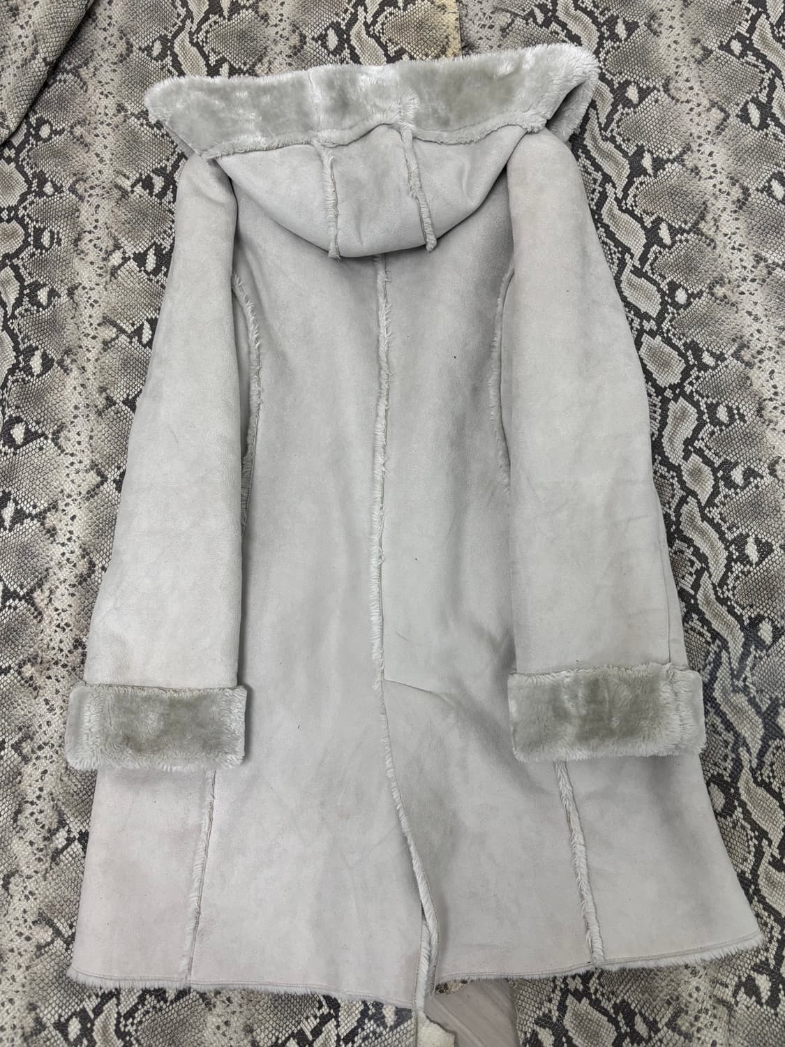 White&Grey Fur Over-Size Hoodie Coat 상품이미지10