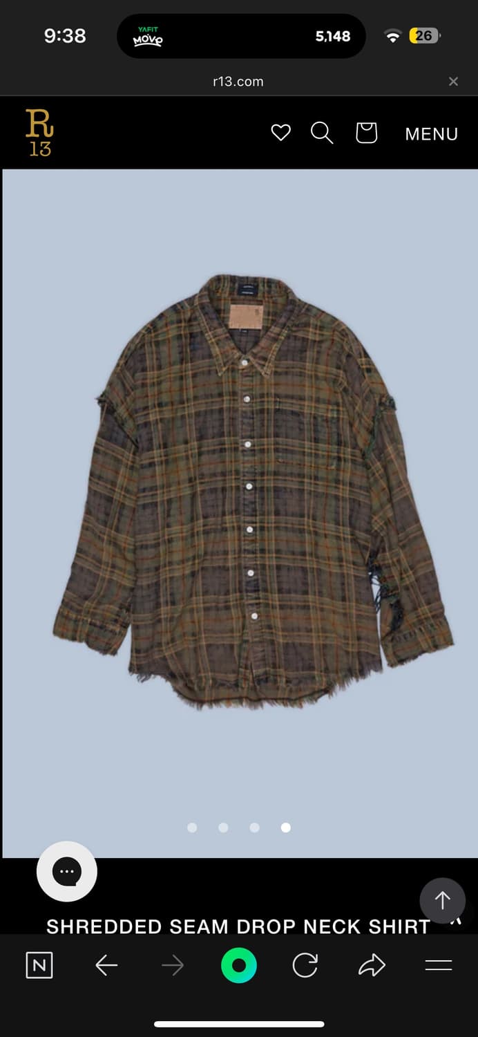 r13 슈레드 셔츠 상품이미지4