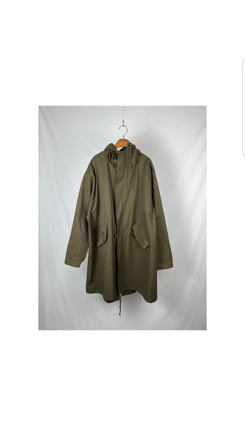 Vintage 카키컬러 후드 야상 상품이미지1