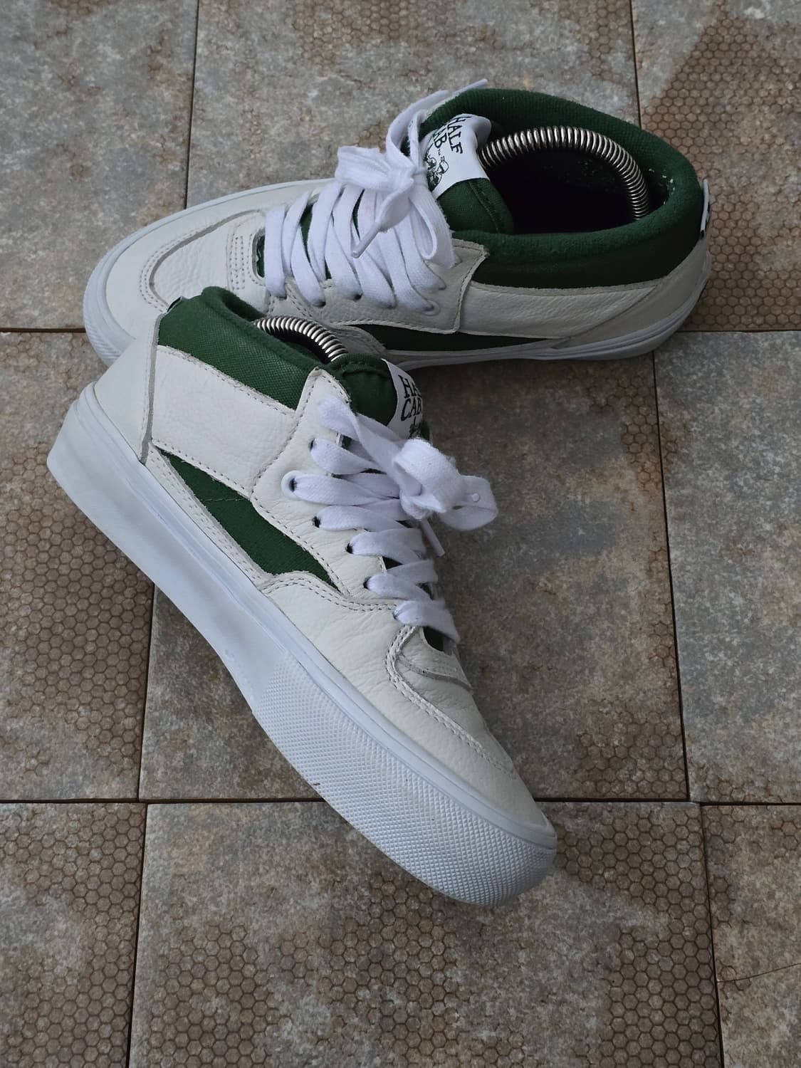 (225)반스 하프캡 화이트 그린 상품이미지4