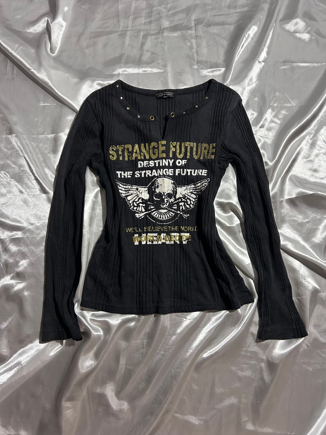 skull y2k punk long sleeve 상품이미지2