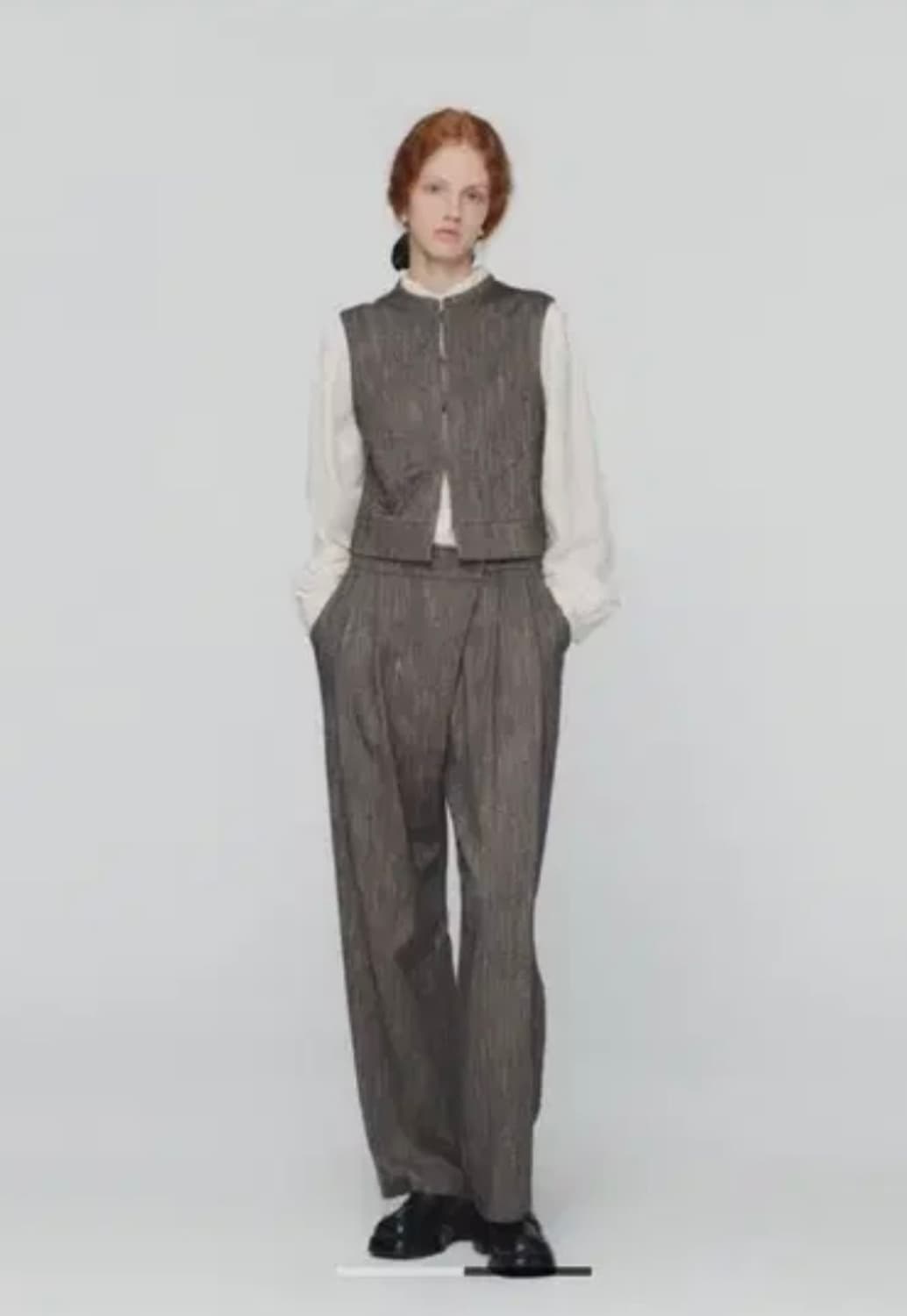 구합니다)아모멘토울트위드랩팬츠 wool tweed wrap pants 상품이미지2